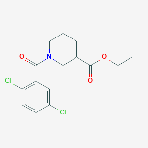 molecular formula C15H17Cl2NO3 B11172125 1-(2,5-Dichloro-benzoyl)-piperidine-3-carboxylic acid ethyl ester 