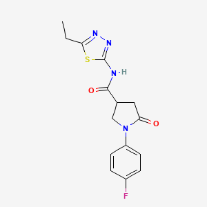 N-(5-ethyl-1,3,4-thiadiazol-2-yl)-1-(4-fluorophenyl)-5-oxopyrrolidine-3-carboxamide