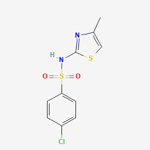 molecular formula C10H9ClN2O2S2 B11172148 4-chloro-N-(4-methyl-1,3-thiazol-2-yl)benzenesulfonamide CAS No. 375844-09-0