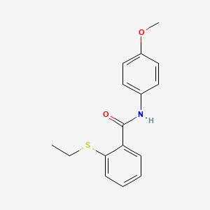 molecular formula C16H17NO2S B11172161 2-(ethylsulfanyl)-N-(4-methoxyphenyl)benzamide 