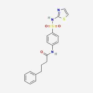 molecular formula C19H19N3O3S2 B11172166 4-phenyl-N-[4-(1,3-thiazol-2-ylsulfamoyl)phenyl]butanamide 