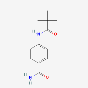 molecular formula C12H16N2O2 B11172169 4-(2,2-Dimethylpropanamido)benzamide 