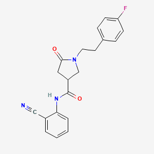 N-(2-cyanophenyl)-1-[2-(4-fluorophenyl)ethyl]-5-oxopyrrolidine-3-carboxamide