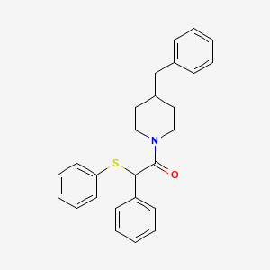 molecular formula C26H27NOS B11172196 1-(4-Benzylpiperidin-1-yl)-2-phenyl-2-(phenylsulfanyl)ethanone 