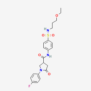 N-{4-[(3-ethoxypropyl)sulfamoyl]phenyl}-1-(4-fluorophenyl)-5-oxopyrrolidine-3-carboxamide