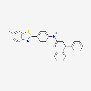 N-[4-(6-methyl-1,3-benzothiazol-2-yl)phenyl]-3,3-diphenylpropanamide