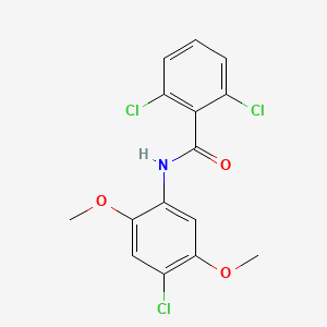 molecular formula C15H12Cl3NO3 B11172225 2,6-dichloro-N-(4-chloro-2,5-dimethoxyphenyl)benzamide 