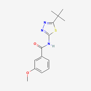 molecular formula C14H17N3O2S B11172261 N-(5-tert-butyl-1,3,4-thiadiazol-2-yl)-3-methoxybenzamide 