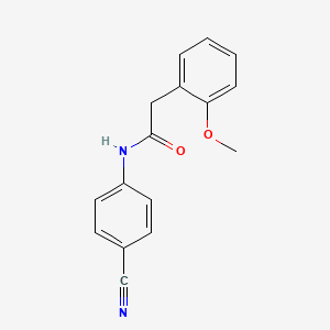 molecular formula C16H14N2O2 B11172263 N-(4-cyanophenyl)-2-(2-methoxyphenyl)acetamide 