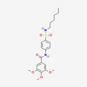 N-[4-(hexylsulfamoyl)phenyl]-3,4,5-trimethoxybenzamide