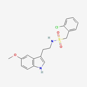 molecular formula C18H19ClN2O3S B11172273 1-(2-chlorophenyl)-N-[2-(5-methoxy-1H-indol-3-yl)ethyl]methanesulfonamide 