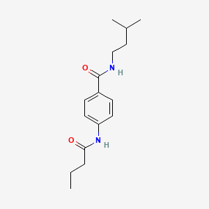 4-(butanoylamino)-N-(3-methylbutyl)benzamide