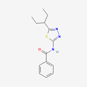 N-[5-(pentan-3-yl)-1,3,4-thiadiazol-2-yl]benzamide