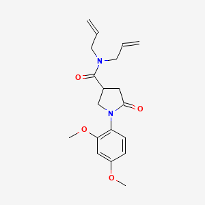 1-(2,4-dimethoxyphenyl)-5-oxo-N,N-di(prop-2-en-1-yl)pyrrolidine-3-carboxamide