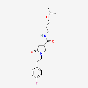 1-[2-(4-fluorophenyl)ethyl]-5-oxo-N-[3-(propan-2-yloxy)propyl]pyrrolidine-3-carboxamide