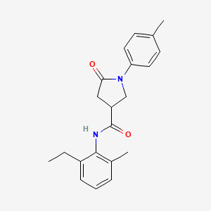 N-(2-ethyl-6-methylphenyl)-1-(4-methylphenyl)-5-oxopyrrolidine-3-carboxamide