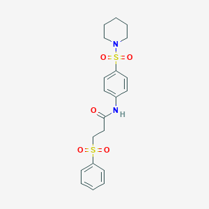 3-(phenylsulfonyl)-N-[4-(piperidin-1-ylsulfonyl)phenyl]propanamide