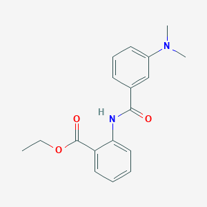 molecular formula C18H20N2O3 B11172417 Ethyl 2-({[3-(dimethylamino)phenyl]carbonyl}amino)benzoate 