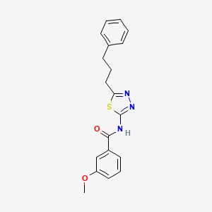 3-methoxy-N-[5-(3-phenylpropyl)-1,3,4-thiadiazol-2-yl]benzamide