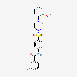 N-(4-{[4-(2-methoxyphenyl)piperazin-1-yl]sulfonyl}phenyl)-3-methylbenzamide