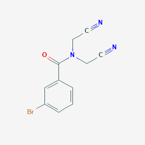 molecular formula C11H8BrN3O B11172491 3-bromo-N,N-bis(cyanomethyl)benzamide CAS No. 333345-90-7