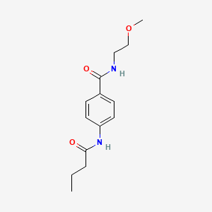 4-(butanoylamino)-N-(2-methoxyethyl)benzamide