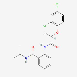 molecular formula C19H20Cl2N2O3 B11172502 2-{[2-(2,4-dichlorophenoxy)propanoyl]amino}-N-(propan-2-yl)benzamide 