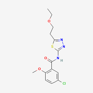 5-chloro-N-[5-(2-ethoxyethyl)-1,3,4-thiadiazol-2-yl]-2-methoxybenzamide