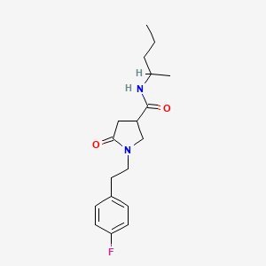 1-[2-(4-fluorophenyl)ethyl]-5-oxo-N-(pentan-2-yl)pyrrolidine-3-carboxamide