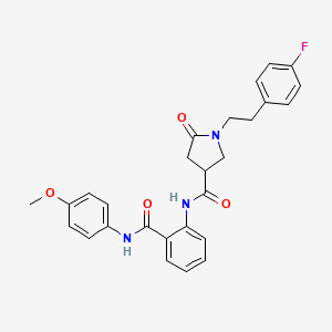 1-[2-(4-fluorophenyl)ethyl]-N-{2-[(4-methoxyphenyl)carbamoyl]phenyl}-5-oxopyrrolidine-3-carboxamide