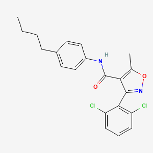 N-(4-butylphenyl)-3-(2,6-dichlorophenyl)-5-methyl-1,2-oxazole-4-carboxamide