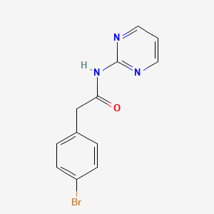 molecular formula C12H10BrN3O B11172531 2-(4-bromophenyl)-N-(pyrimidin-2-yl)acetamide 