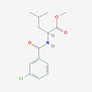 molecular formula C14H18ClNO3 B11172572 methyl N-[(3-chlorophenyl)carbonyl]leucinate 