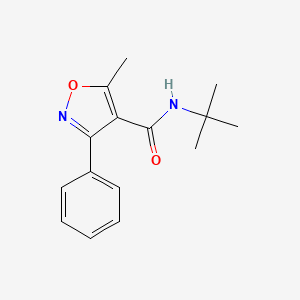 molecular formula C15H18N2O2 B11172595 N-tert-butyl-5-methyl-3-phenyl-1,2-oxazole-4-carboxamide 