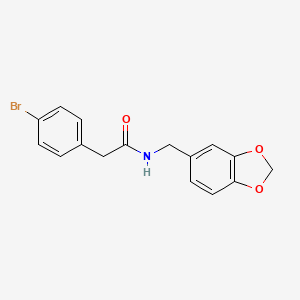 N-(1,3-benzodioxol-5-ylmethyl)-2-(4-bromophenyl)acetamide