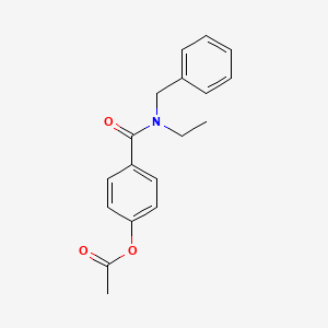 molecular formula C18H19NO3 B11172622 4-[Benzyl(ethyl)carbamoyl]phenyl acetate 