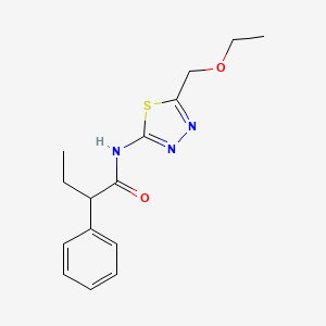 N-[5-(ethoxymethyl)-1,3,4-thiadiazol-2-yl]-2-phenylbutanamide