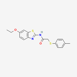 N-(6-ethoxy-1,3-benzothiazol-2-yl)-2-[(4-methylphenyl)sulfanyl]acetamide