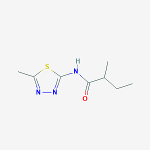 molecular formula C8H13N3OS B11172709 2-methyl-N-(5-methyl-1,3,4-thiadiazol-2-yl)butanamide 