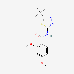 molecular formula C15H19N3O3S B11172719 N-(5-tert-butyl-1,3,4-thiadiazol-2-yl)-2,4-dimethoxybenzamide 