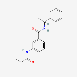 3-[(2-methylpropanoyl)amino]-N-(1-phenylethyl)benzamide