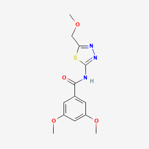 molecular formula C13H15N3O4S B11172736 3,5-dimethoxy-N-[5-(methoxymethyl)-1,3,4-thiadiazol-2-yl]benzamide 