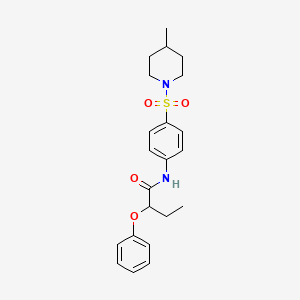 N-{4-[(4-methylpiperidin-1-yl)sulfonyl]phenyl}-2-phenoxybutanamide