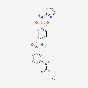 molecular formula C20H20N4O4S2 B11172753 3-(butanoylamino)-N-[4-(1,3-thiazol-2-ylsulfamoyl)phenyl]benzamide 