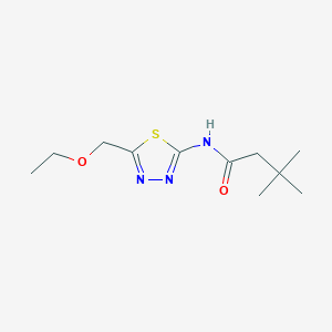 N-[5-(ethoxymethyl)-1,3,4-thiadiazol-2-yl]-3,3-dimethylbutanamide