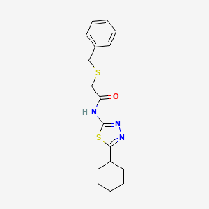 2-(benzylsulfanyl)-N-(5-cyclohexyl-1,3,4-thiadiazol-2-yl)acetamide