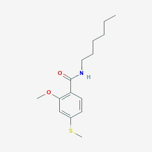 N-hexyl-2-methoxy-4-methylsulfanylbenzamide