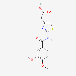 (2-{[(3,4-Dimethoxyphenyl)carbonyl]amino}-1,3-thiazol-4-yl)acetic acid