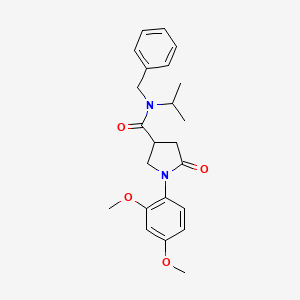 molecular formula C23H28N2O4 B11172872 N-benzyl-1-(2,4-dimethoxyphenyl)-5-oxo-N-(propan-2-yl)pyrrolidine-3-carboxamide 