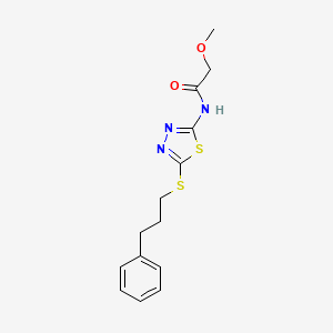 2-methoxy-N-{5-[(3-phenylpropyl)sulfanyl]-1,3,4-thiadiazol-2-yl}acetamide